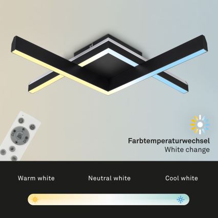 Brilo - LED RGBW Dimmable surface-mounted chandelier FRAME 2xLED/9W/230V 2700-6500K + remote control