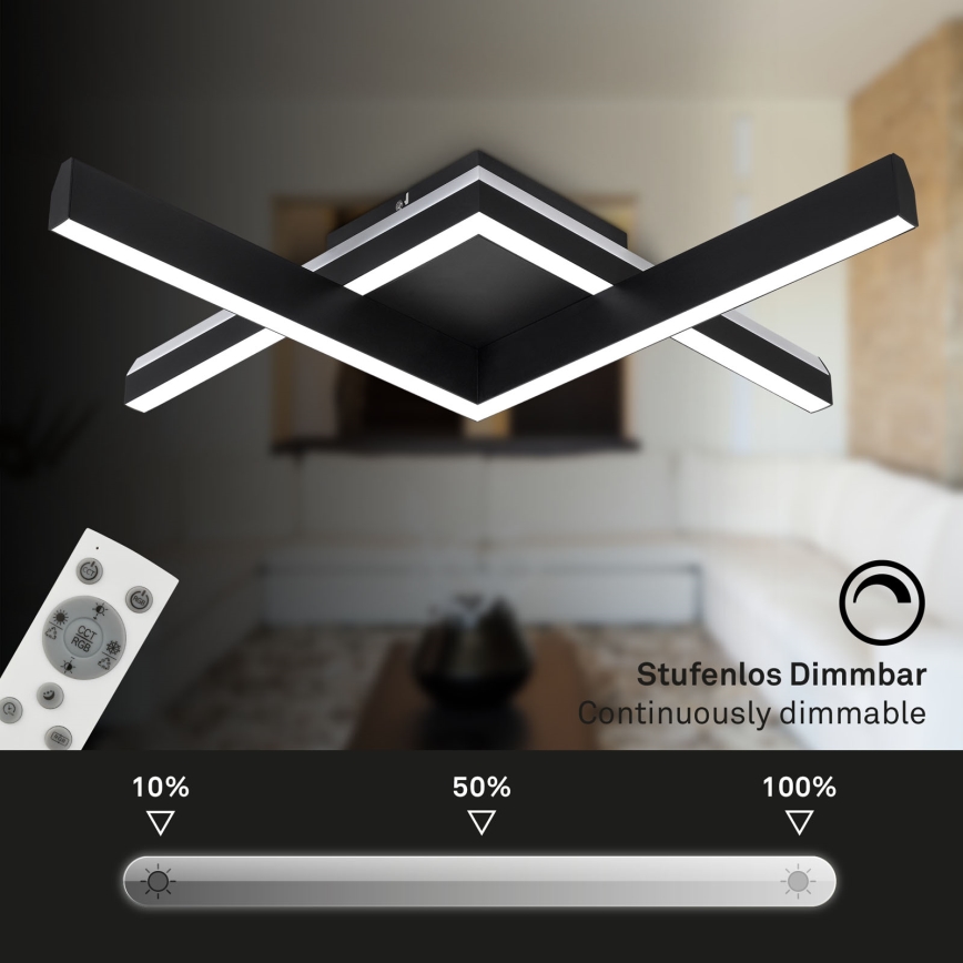 Brilo - LED RGBW Dimmable surface-mounted chandelier FRAME 2xLED/9W/230V 2700-6500K + remote control