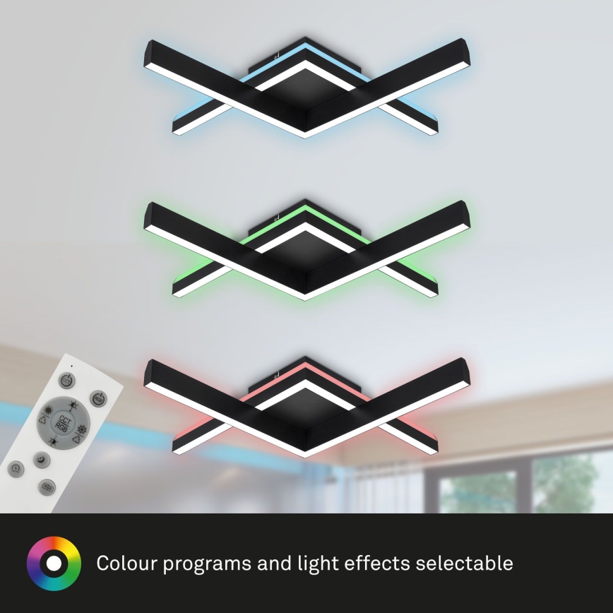 Brilo - LED RGBW Dimmable surface-mounted chandelier FRAME 2xLED/9W/230V 2700-6500K + remote control