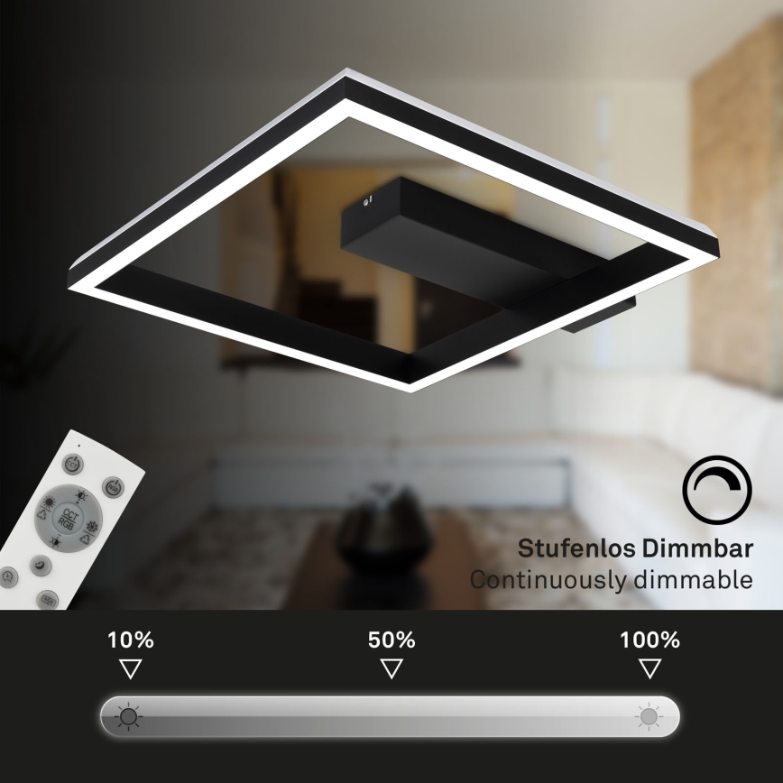 Brilo - LED RGBW Dimmable surface-mounted chandelier FRAME LED/18W/230V 2700-6500K + remote control