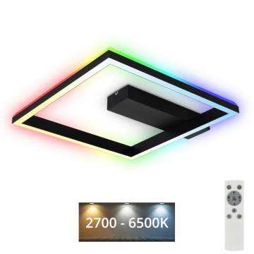 Brilo - LED RGBW Dimmable surface-mounted chandelier FRAME LED/18W/230V 2700-6500K + remote control