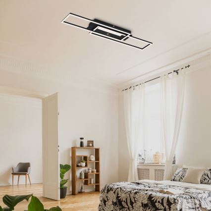 Brilo - LED Surface-mounted chandelier FRAME 2xLED/20W/230V black