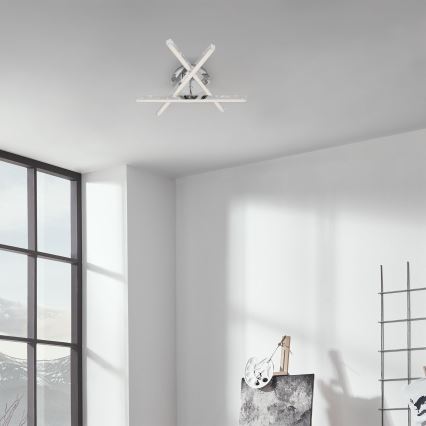 Brilo - LED Surface-mounted chandelier REY 3xLED/5W/230V shiny chrome