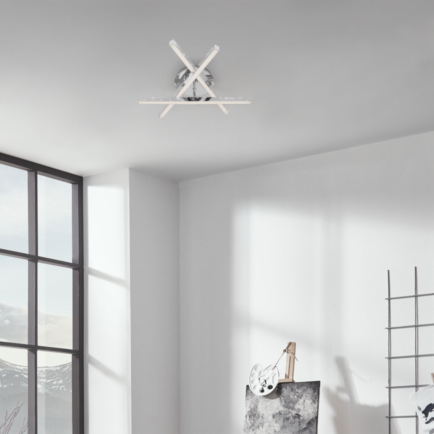 Brilo - LED Surface-mounted chandelier REY 3xLED/5W/230V shiny chrome