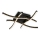 Brilo - LED Surface-mounted chandelier REY 4xLED/6W/230V black