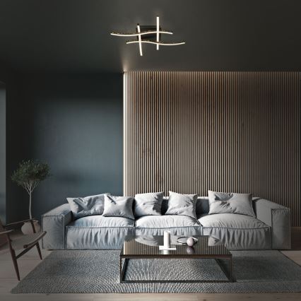 Brilo - LED Surface-mounted chandelier REY 4xLED/6W/230V black