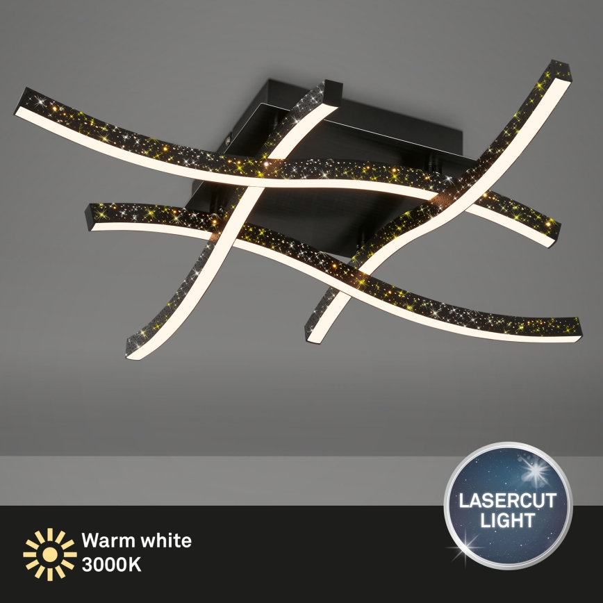 Brilo - LED Surface-mounted chandelier REY 4xLED/6W/230V black