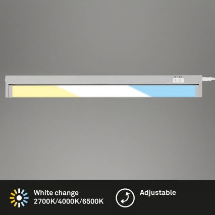 Brilo - LED Under-Cabinet Light, 6 W, 230 V, 2700/4000/6500 K, 54.5 cm, Silver