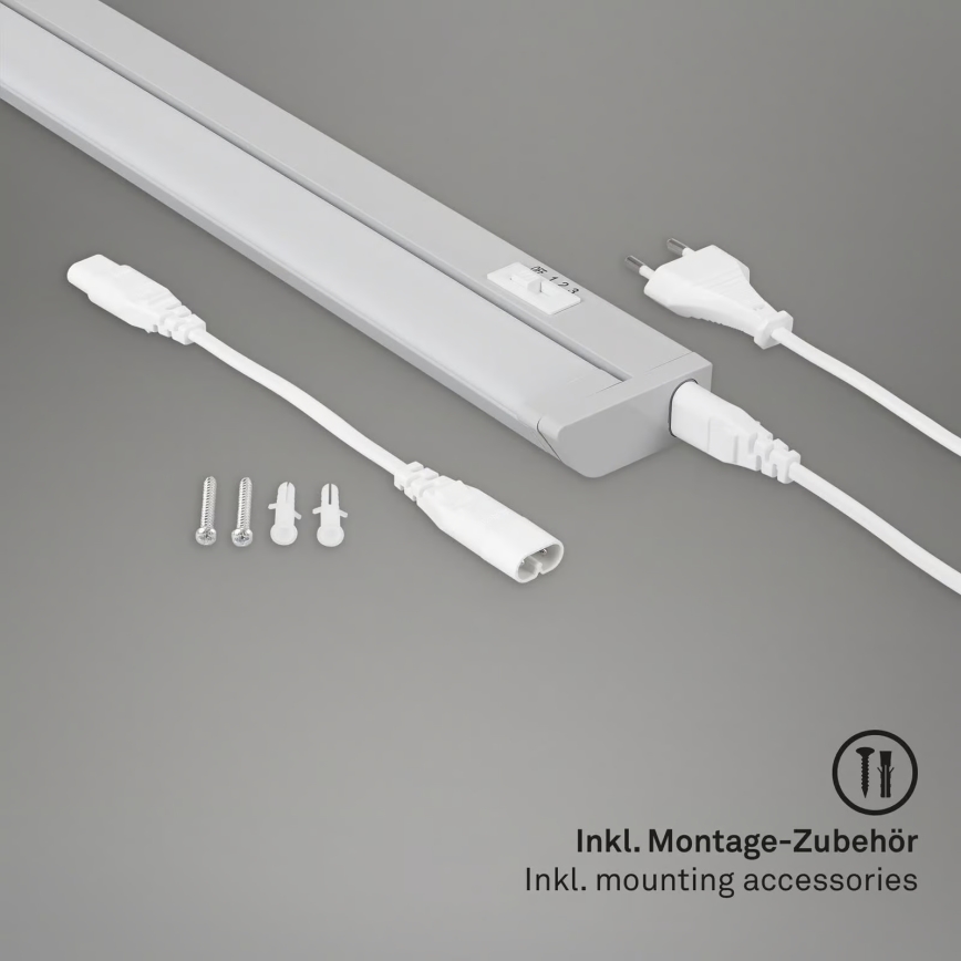 Brilo - LED Under-Cabinet Light, 6 W, 230 V, 2700/4000/6500 K, 54.5 cm, Silver