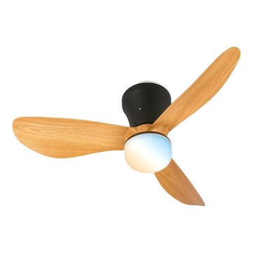 Brilo - LUFITO Dimmable LED Ceiling Fan LED/15W/230V 3000/4000/6000K Beige + Remote Control
