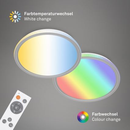 Brilo - RGB LED Dimmable Ceiling Light LED/40W/230V 3000-6500K + Remote Control