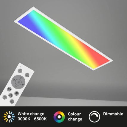 Brilo - RGBW Dimmable ceiling light SLIM LED/24W/230V 3000-6500K 100x25 cm + remote control