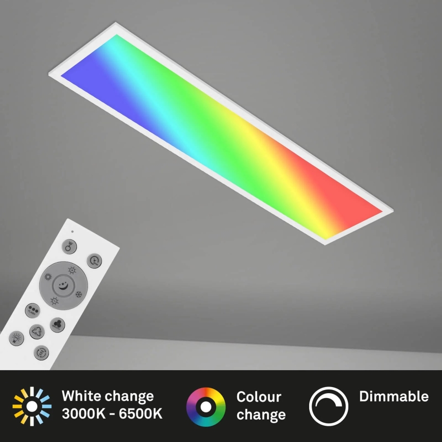 Brilo - RGBW Dimmable ceiling light SLIM LED/24W/230V 3000-6500K 100x25 cm + remote control
