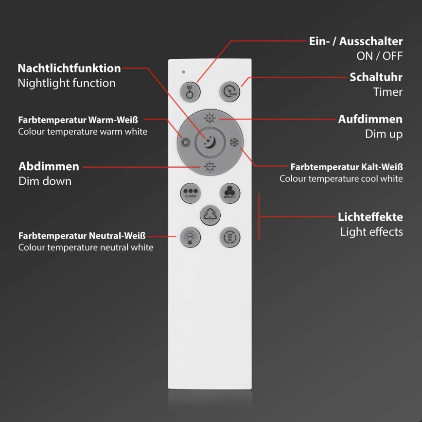 Brilo - RGBW Dimmable ceiling light SLIM LED/24W/230V 3000-6500K 100x25 cm + remote control