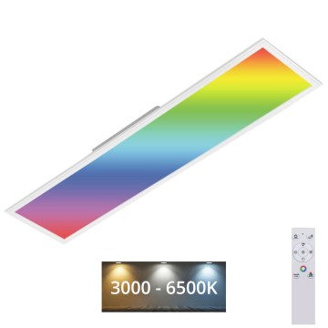 Brilo - RGBW Dimmable ceiling light SLIM LED/40W/230V 3000-6500K + remote control