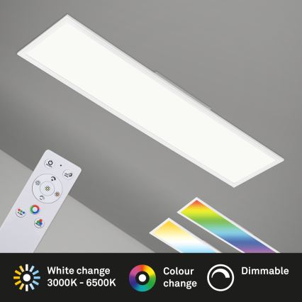 Brilo - RGBW Dimmable ceiling light SLIM LED/40W/230V 3000-6500K + remote control