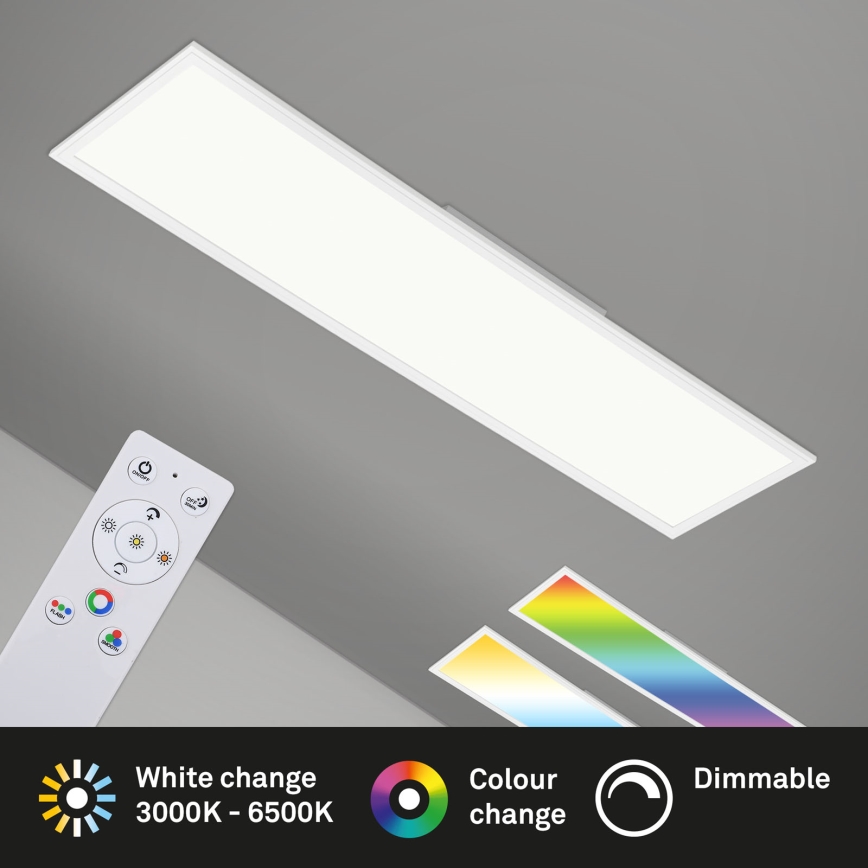 Brilo - RGBW Dimmable ceiling light SLIM LED/40W/230V 3000-6500K + remote control
