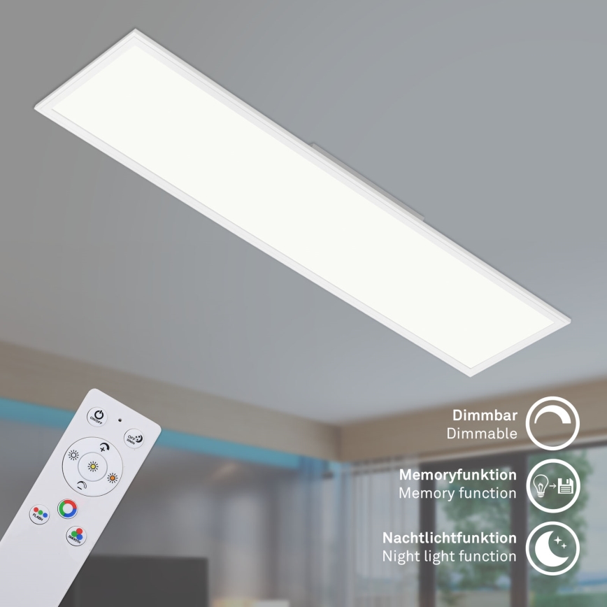 Brilo - RGBW Dimmable ceiling light SLIM LED/40W/230V 3000-6500K + remote control