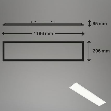 Brilo - RGBW Dimmable ceiling light SLIM LED/40W/230V 3000-6500K + remote control