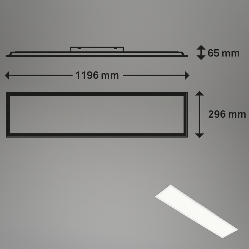 Brilo - RGBW Dimmable ceiling light SLIM LED/40W/230V 3000-6500K + remote control