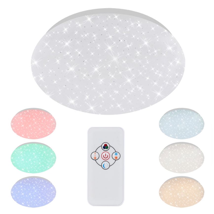 Brilo - RGBW Dimmable ceiling light STARRY SKY LED/10W/230V + remote control