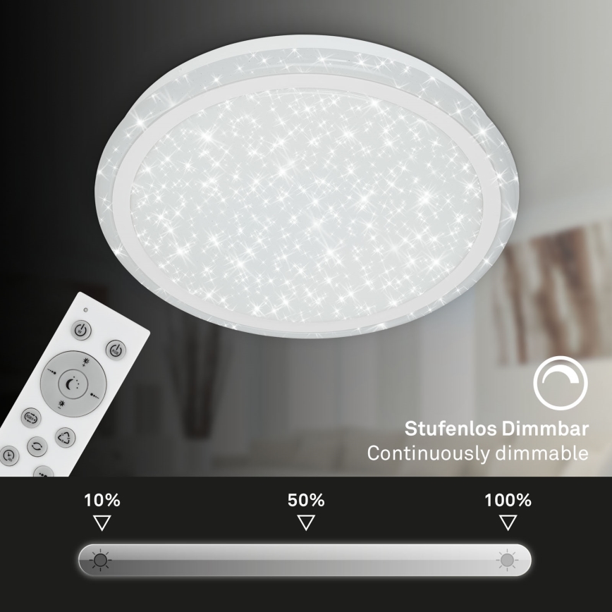 Brilo - RGBW Dimmable ceiling light STARRY SKY LED/24W/230V 3000-6500K + remote control