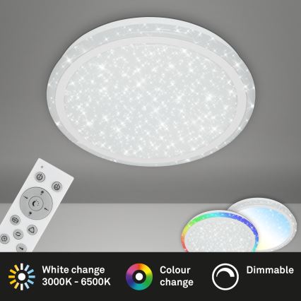 Brilo - RGBW Dimmable ceiling light STARRY SKY LED/24W/230V 3000-6500K + remote control