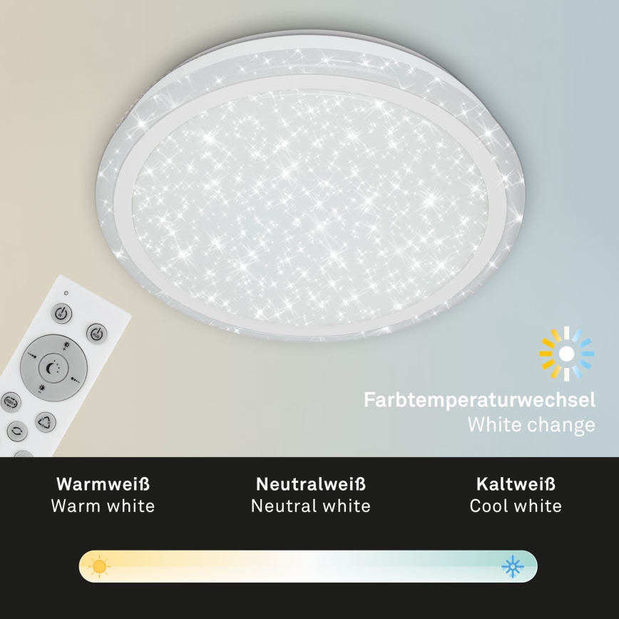 Brilo - RGBW Dimmable ceiling light STARRY SKY LED/24W/230V 3000-6500K + remote control