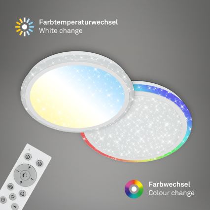Brilo - RGBW Dimmable ceiling light STARRY SKY LED/24W/230V 3000-6500K + remote control