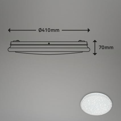 Brilo - RGBW Dimmable ceiling light STARRY SKY LED/24W/230V 3000-6500K + remote control