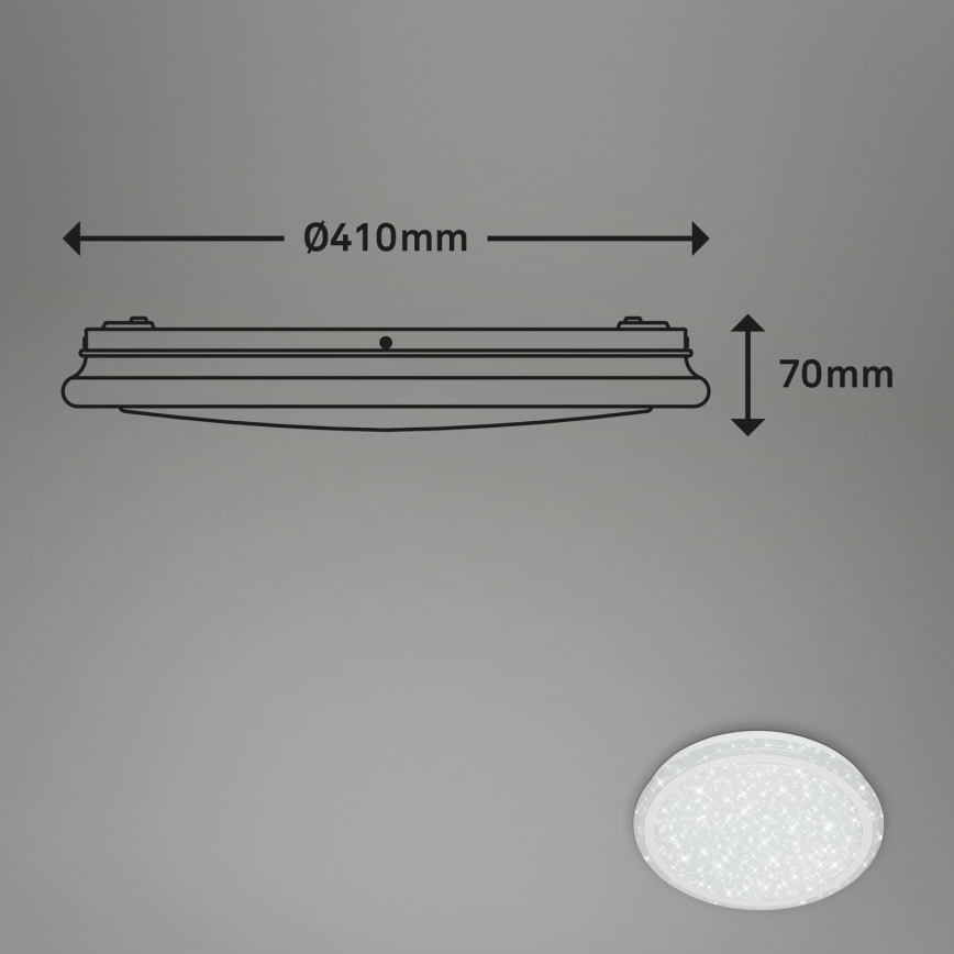 Brilo - RGBW Dimmable ceiling light STARRY SKY LED/24W/230V 3000-6500K + remote control