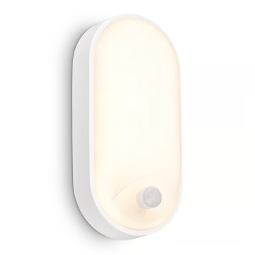 Brilo - RUCH Outdoor LED Wall Light with Motion and Dusk Sensor LED/12W/230V IP65 White