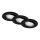Brilo - SET 3x LED Bathroom recessed light 1xGU10/5W/230V IP23 black