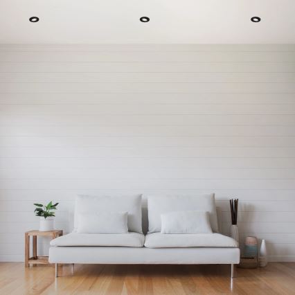 Brilo - SET 3x LED Bathroom recessed light 1xGU10/5W/230V IP23 black