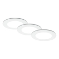 Brilo - SET 3x LED Bathroom recessed light LED/4W/230V IP44 3000/4000K white
