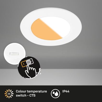 Brilo - SET 3x LED Bathroom recessed light LED/4W/230V IP44 3000/4000K white