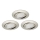 Brilo - SET 3x LED Dimmable bathroom recessed light LED/5W/230V IP23 matte chrome
