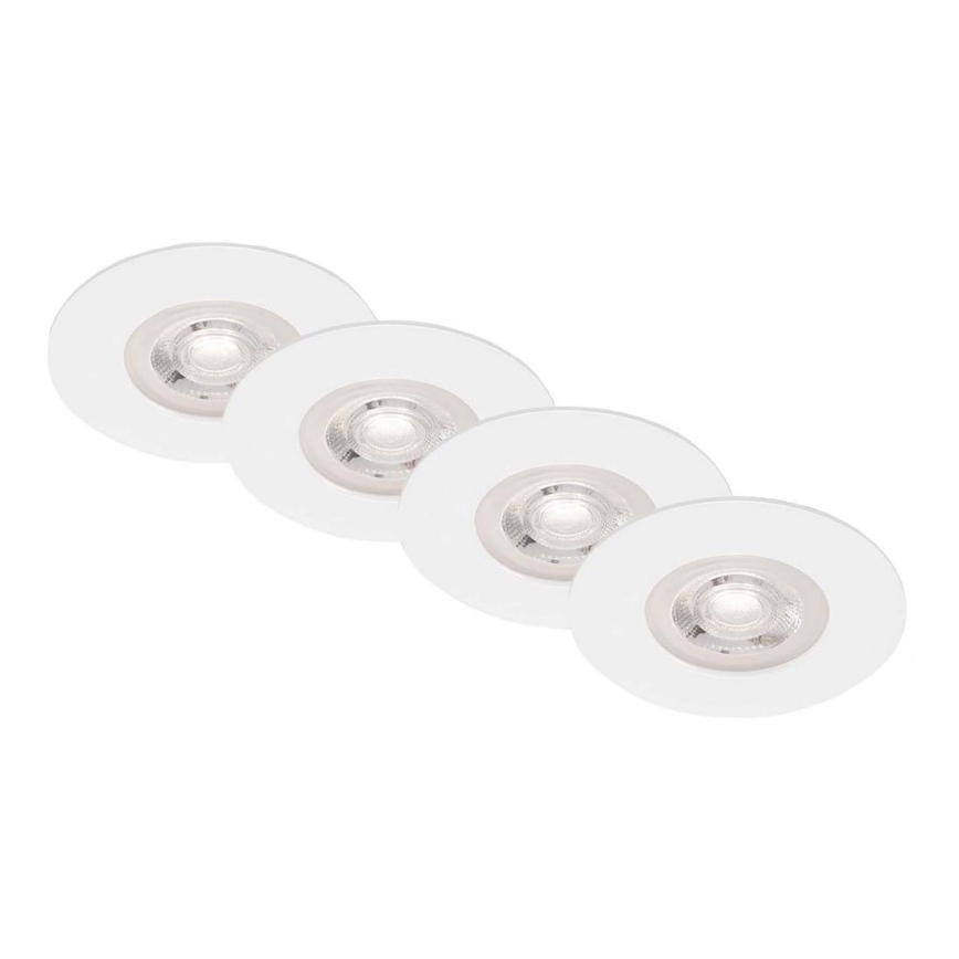 Brilo - SET 4x LED Bathroom recessed light LED/4,9W/230V IP44 white