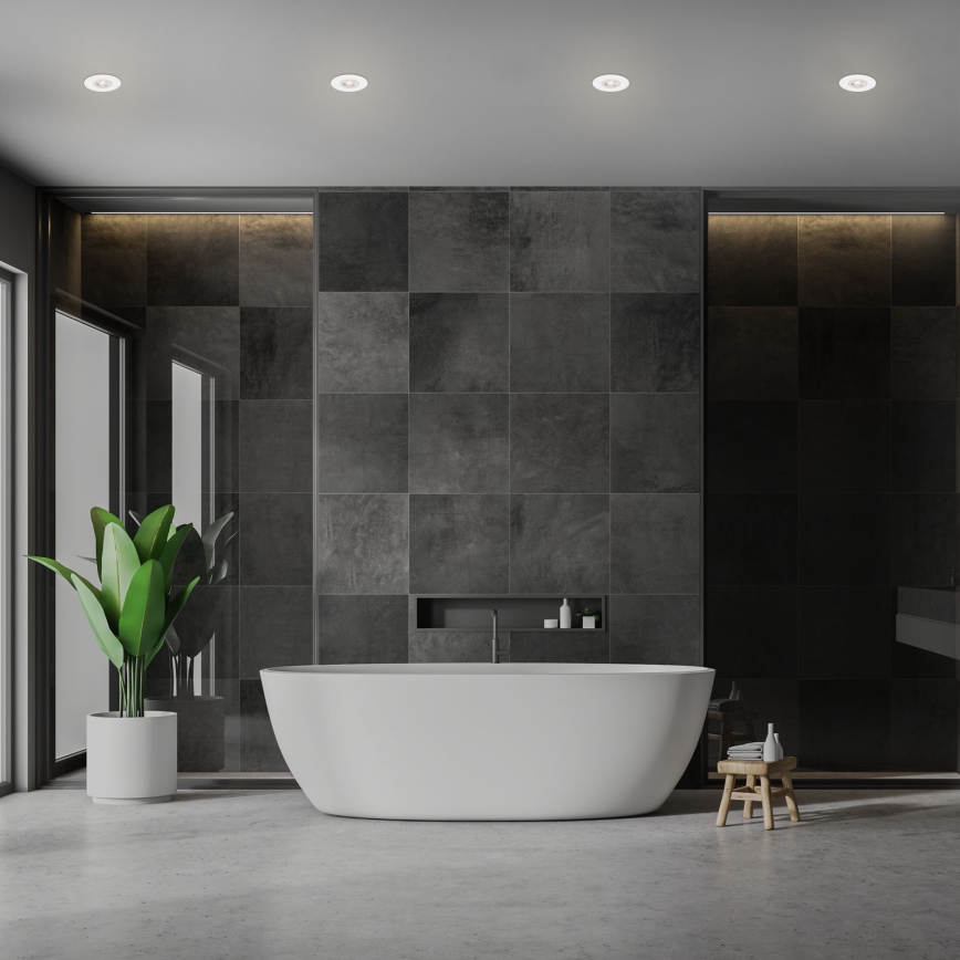 Brilo - SET 4x LED Bathroom recessed light LED/4,9W/230V IP44 white