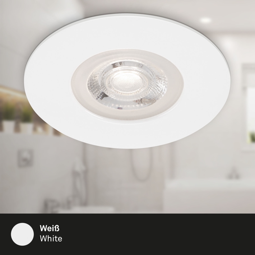 Brilo - SET 4x LED Bathroom recessed light LED/4,9W/230V IP44 white