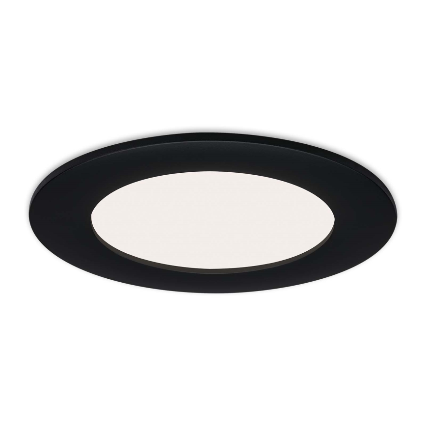 Brilo - Set of 3 FLAT LED bathroom recessed ceiling lights/6W/230V IP44 black