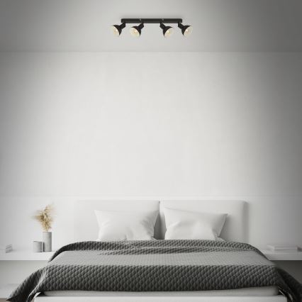 Brilo - Spotlight RETRO 4xE14/25W/230V black