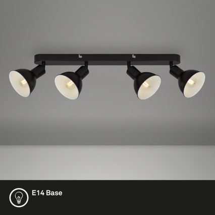 Brilo - Spotlight RETRO 4xE14/25W/230V black