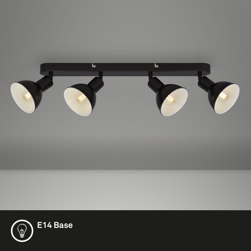 Brilo - Spotlight RETRO 4xE14/25W/230V black