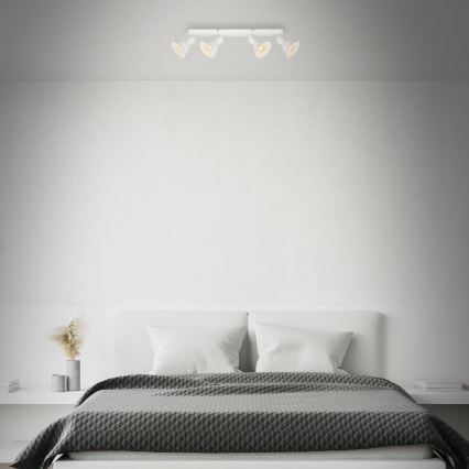 Brilo - Spotlight RETRO 4xE14/25W/230V white