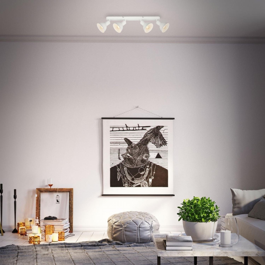 Brilo - Spotlight RETRO 4xE14/25W/230V white