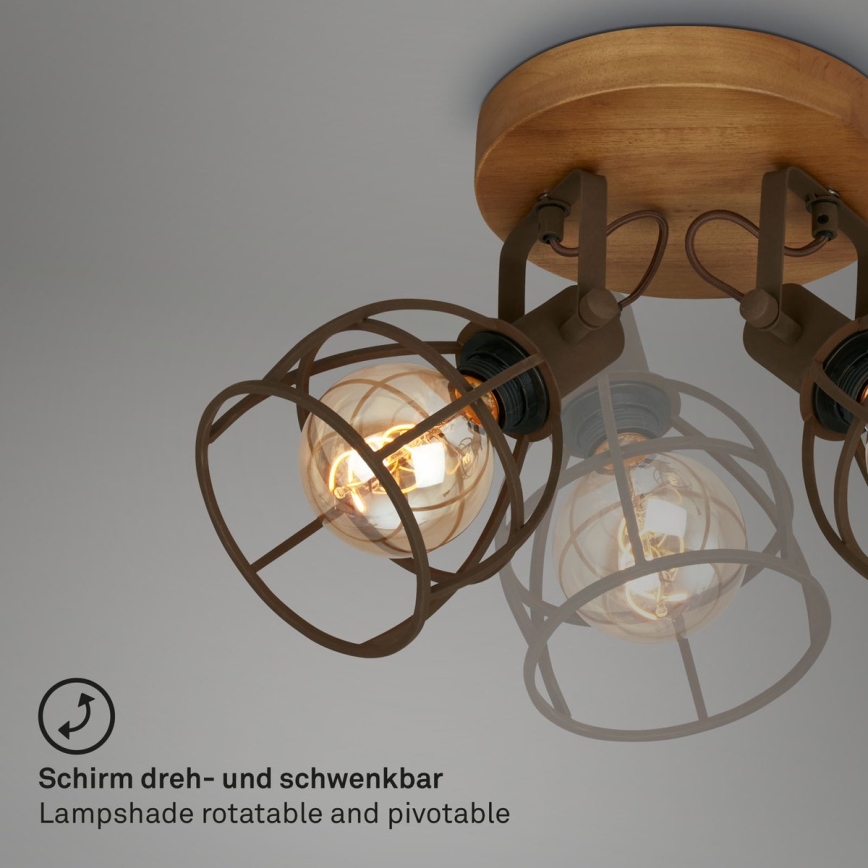 Brilo - Spotlight VINTAGE 3xE27/25W/230V