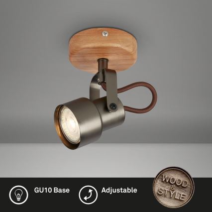 Brilo - TAHUN LED Spotlight 1xGU10/5W/230V Brown