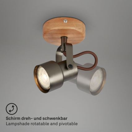 Brilo - TAHUN LED Spotlight 1xGU10/5W/230V Brown