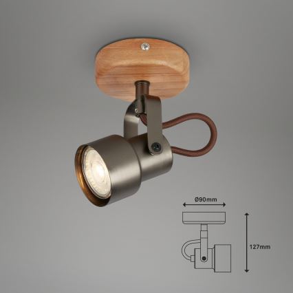 Brilo - TAHUN LED Spotlight 1xGU10/5W/230V Brown